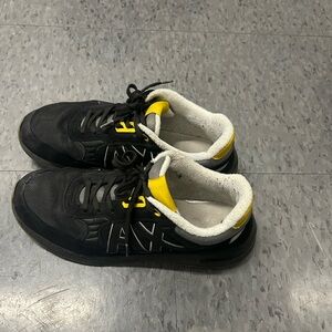 Armani Exchange Black and Yellow Sneakers